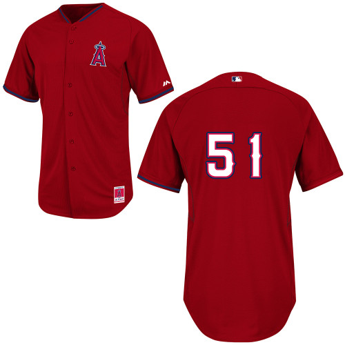 Drew Rucinski #51 MLB Jersey-Los Angeles Angels of Anaheim Men's Authentic 2014 Cool Base BP Red Baseball Jersey
